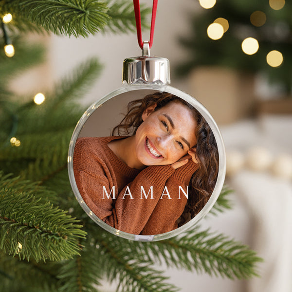 Boule de Noël Fin d'année Ronde Maman photo