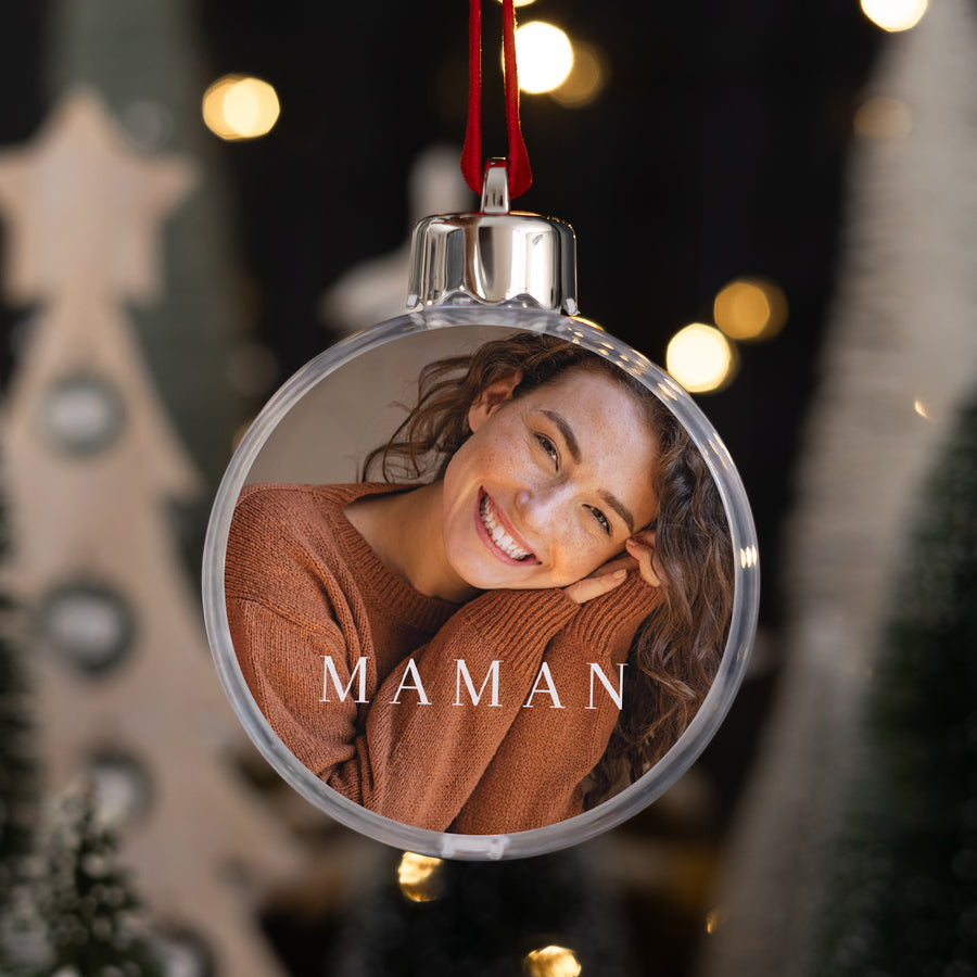 Boule de Noël Fin d'année Ronde Maman photo