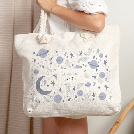 Sac cabas Objets Anse en corde Des étoiles plein les yeux