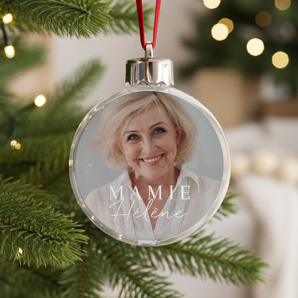 Boule de Noël Fin d'année Ronde Mamie photo