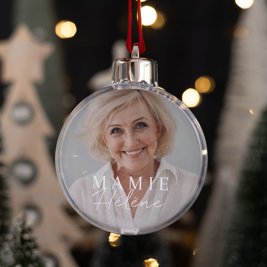 Boule de Noël Fin d'année Ronde Mamie photo