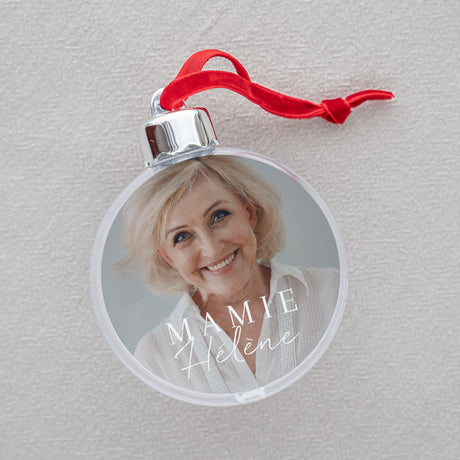 Boule de Noël Fin d'année Ronde Mamie