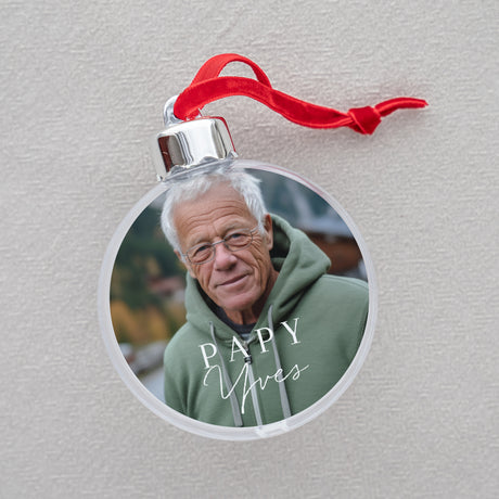 Boule de Noël Fin d'année Ronde Papy