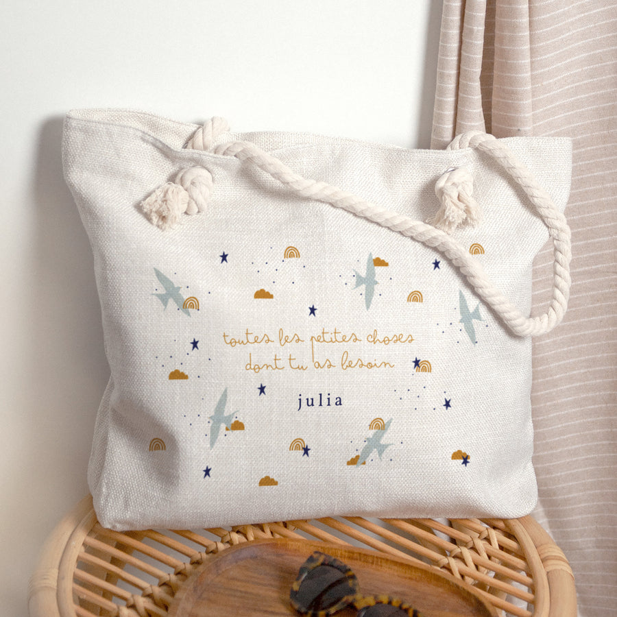 Sac cabas Objets Anse en corde Tes affaires de bébé photo