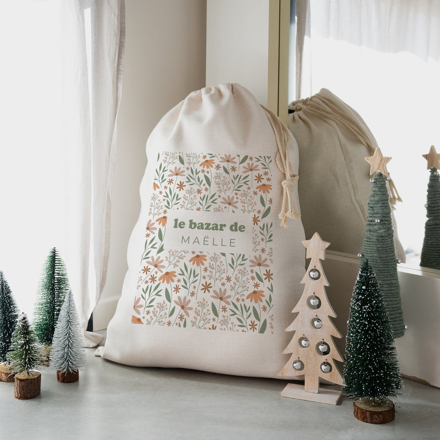 Hotte du père Noël Objets Grand format Sac fleuri de bébé photo