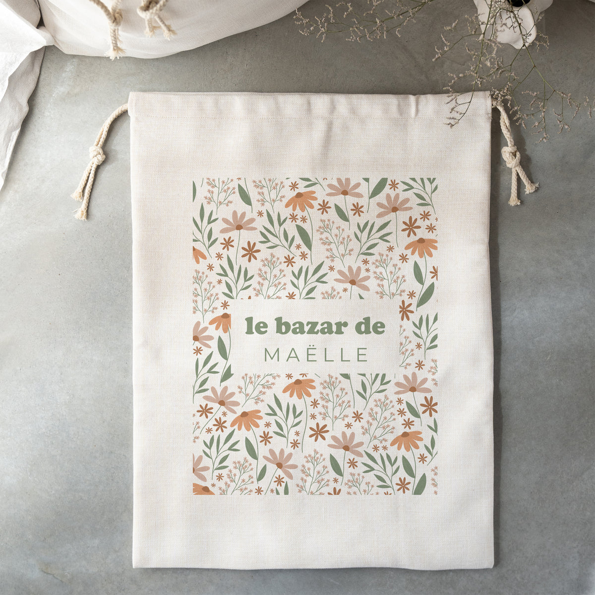 Sac de rangement Grand format Sac fleuri de bébé photo N° 2