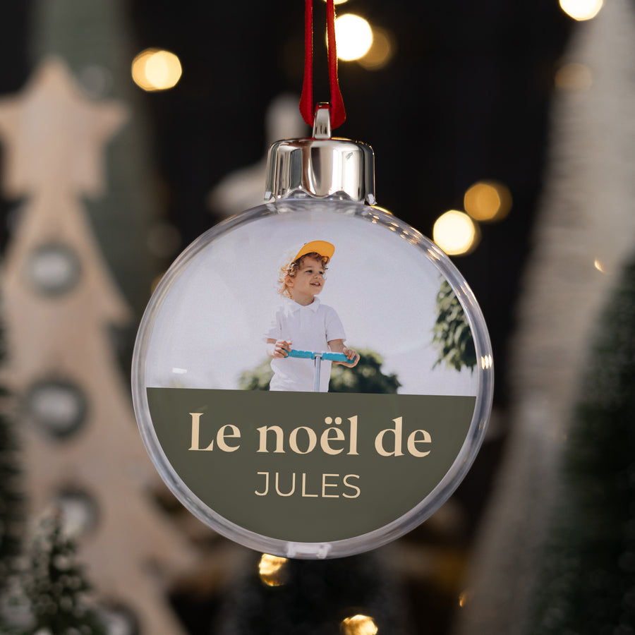 Boule de Noël Fin d'année Ronde Vert kaki photo