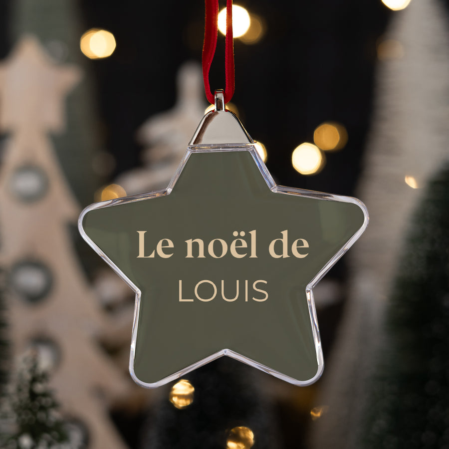 Boule de Noël Fin d'année étoile Vert kaki photo
