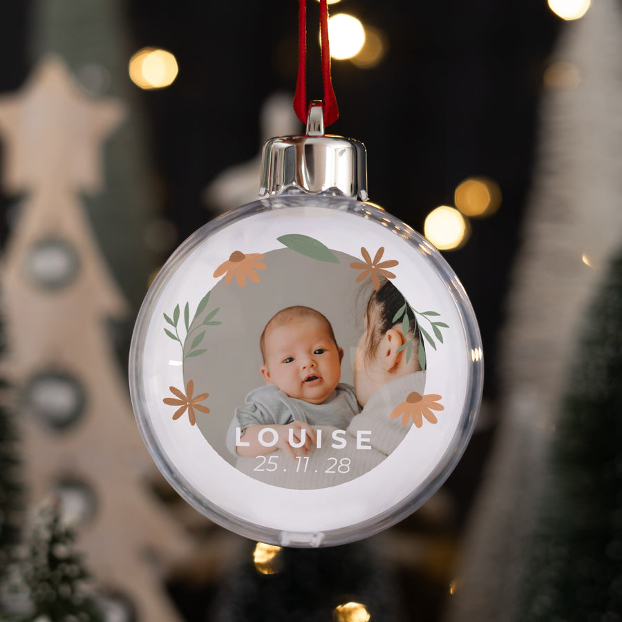 Boule de Noël Fin d'année Ronde Petite chérie photo