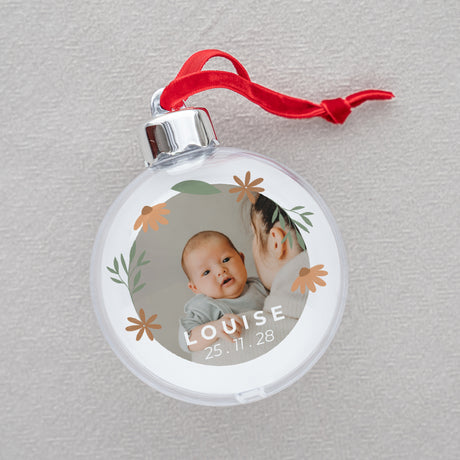 Boule de Noël Fin d'année Ronde Petite chérie