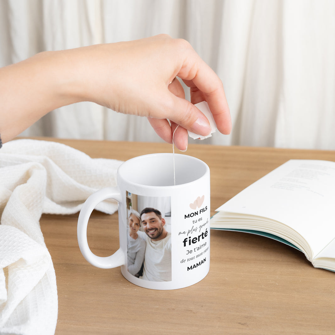 Mug Objets Blanc Mon fils chéri photo N° 3