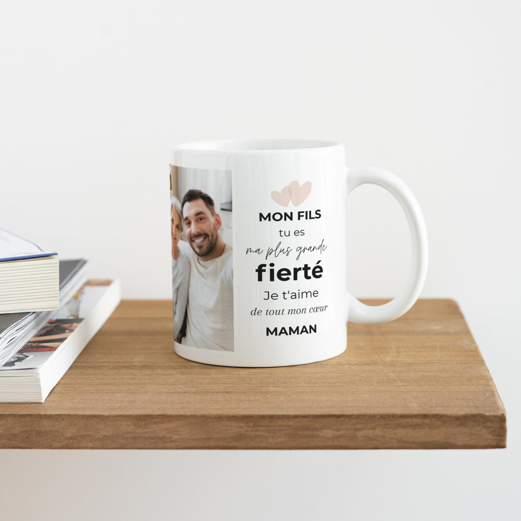 Mug Objets Blanc Mon fils chéri photo N° 4