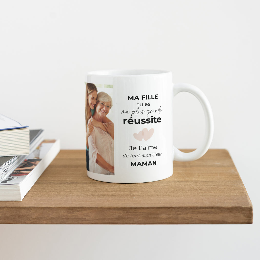 Mug Objets Blanc Ma fille adorée photo N° 4