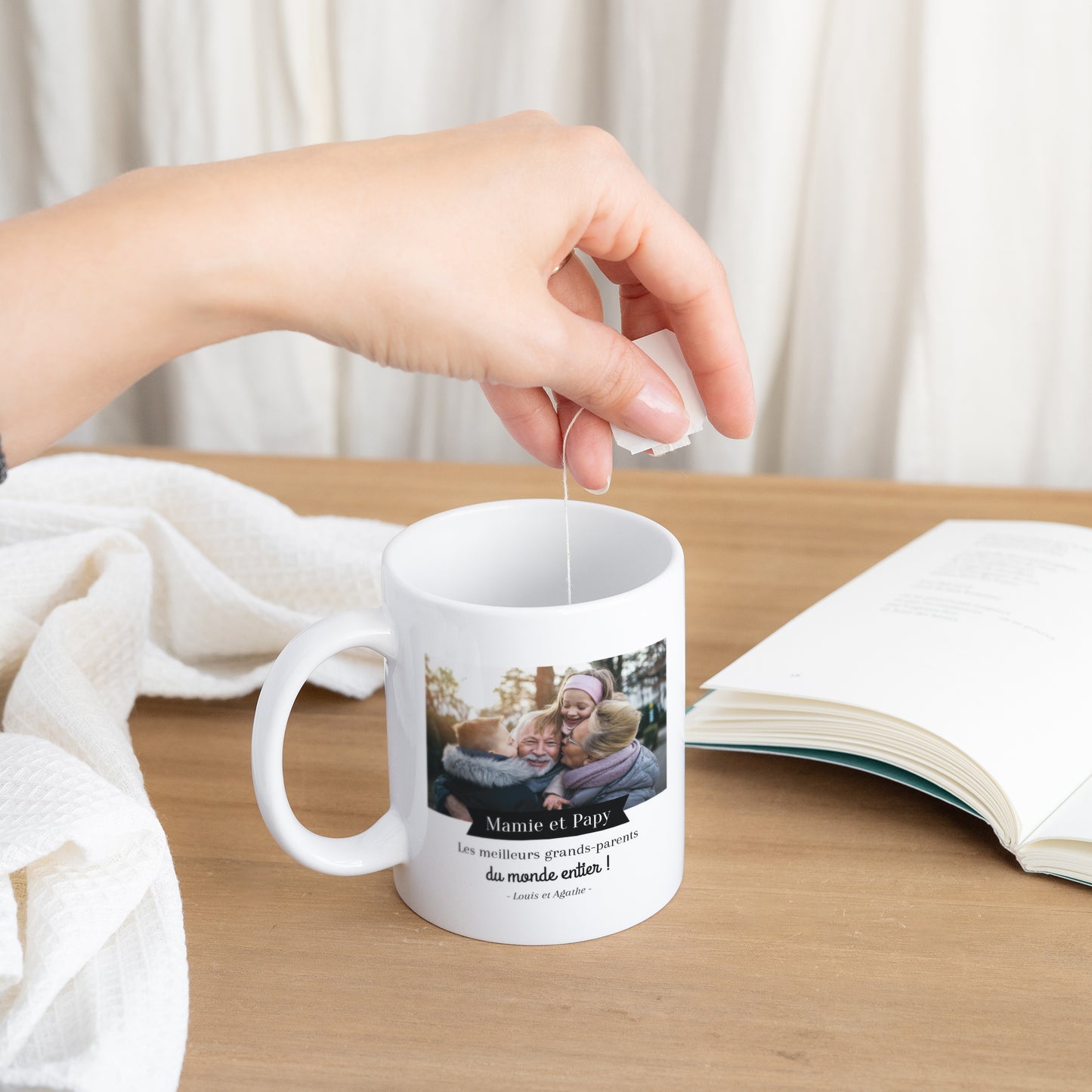 Mug Objets Blanc Les meilleurs Mamie et Papy photo N° 3