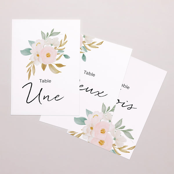 Marque table Mariage Rectangle Harley fleurie photo