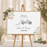 Panneau bienvenue Mariage Paysage 90 x 60 cm Harley fleurie photo N° 1