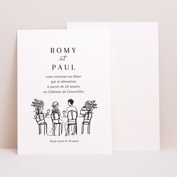Invitations Mariage Portrait Vive les jeunes mariés photo