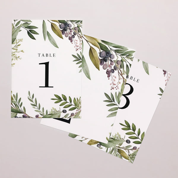 Marque table Mariage Rectangle Feuillage printanier photo