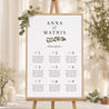 Plan de table Mariage Portrait Feuillage printanier photo N° 1