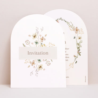 Invitations Mariage Petite arche Fleurs sauvages 3 photo N° 1