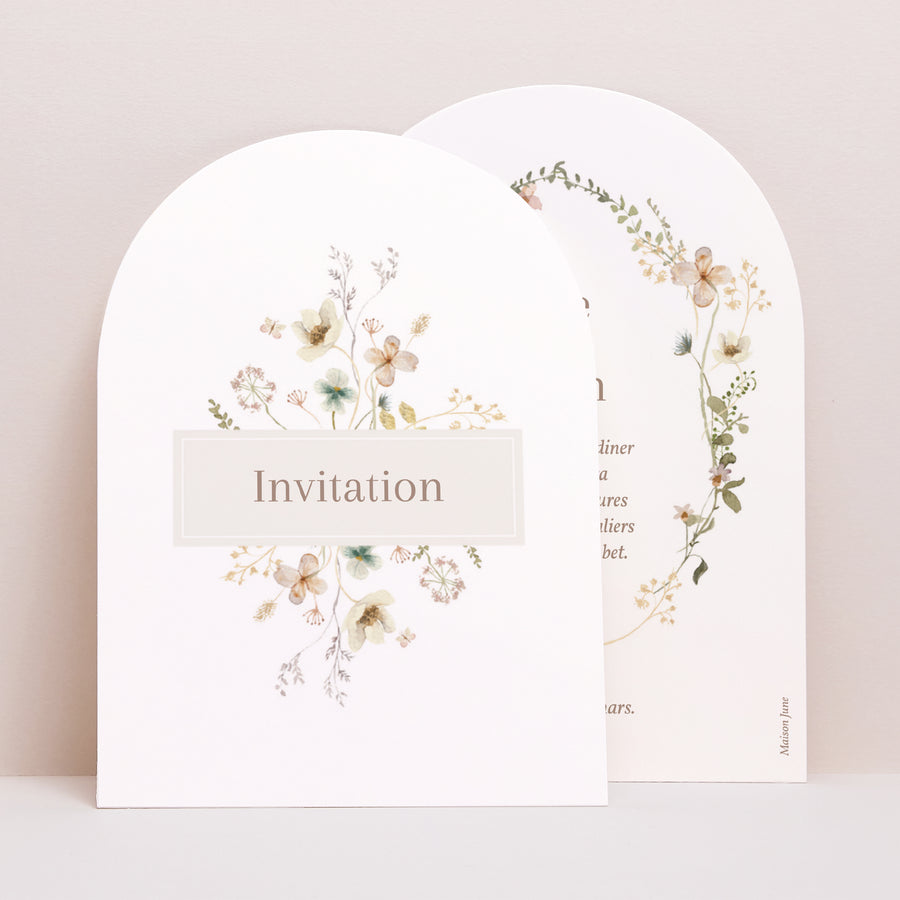 Invitations Mariage Petite arche Fleurs sauvages III photo