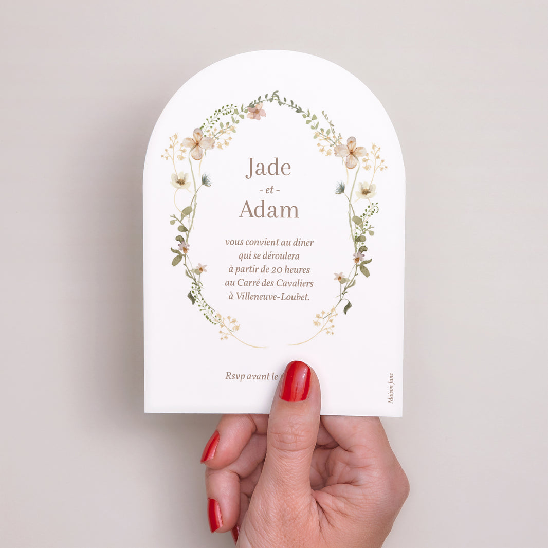 Invitations Mariage Petite arche Fleurs sauvages photo N° 3