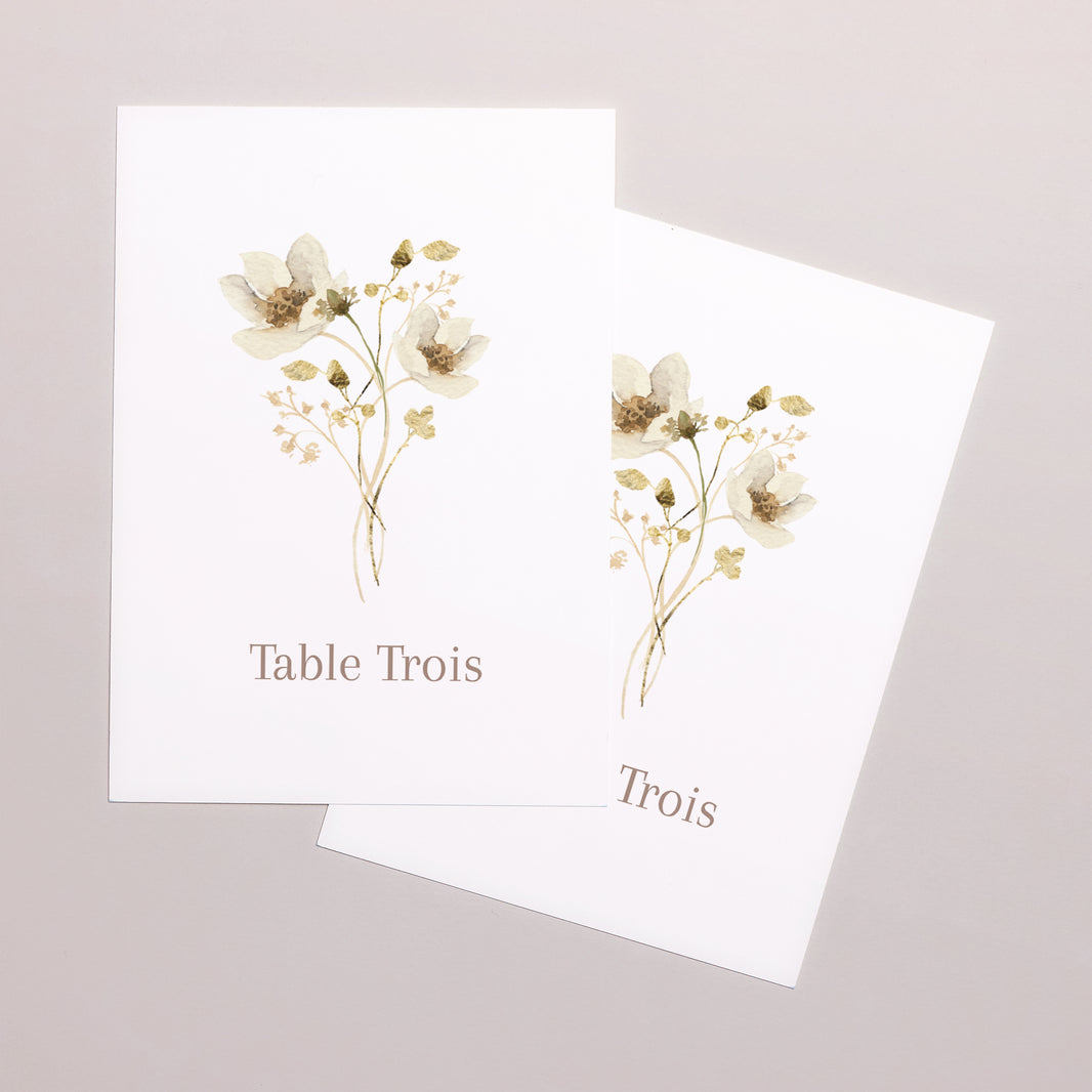 Marque table Mariage Rectangle Fleurs sauvages photo N° 2