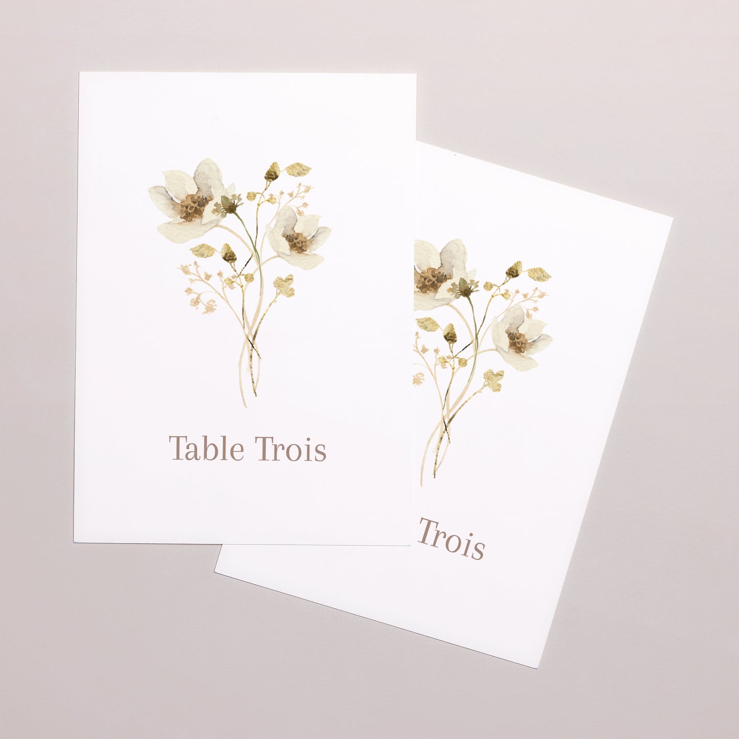 Marque table Mariage Rectangle Fleurs sauvages 3 photo N° 2