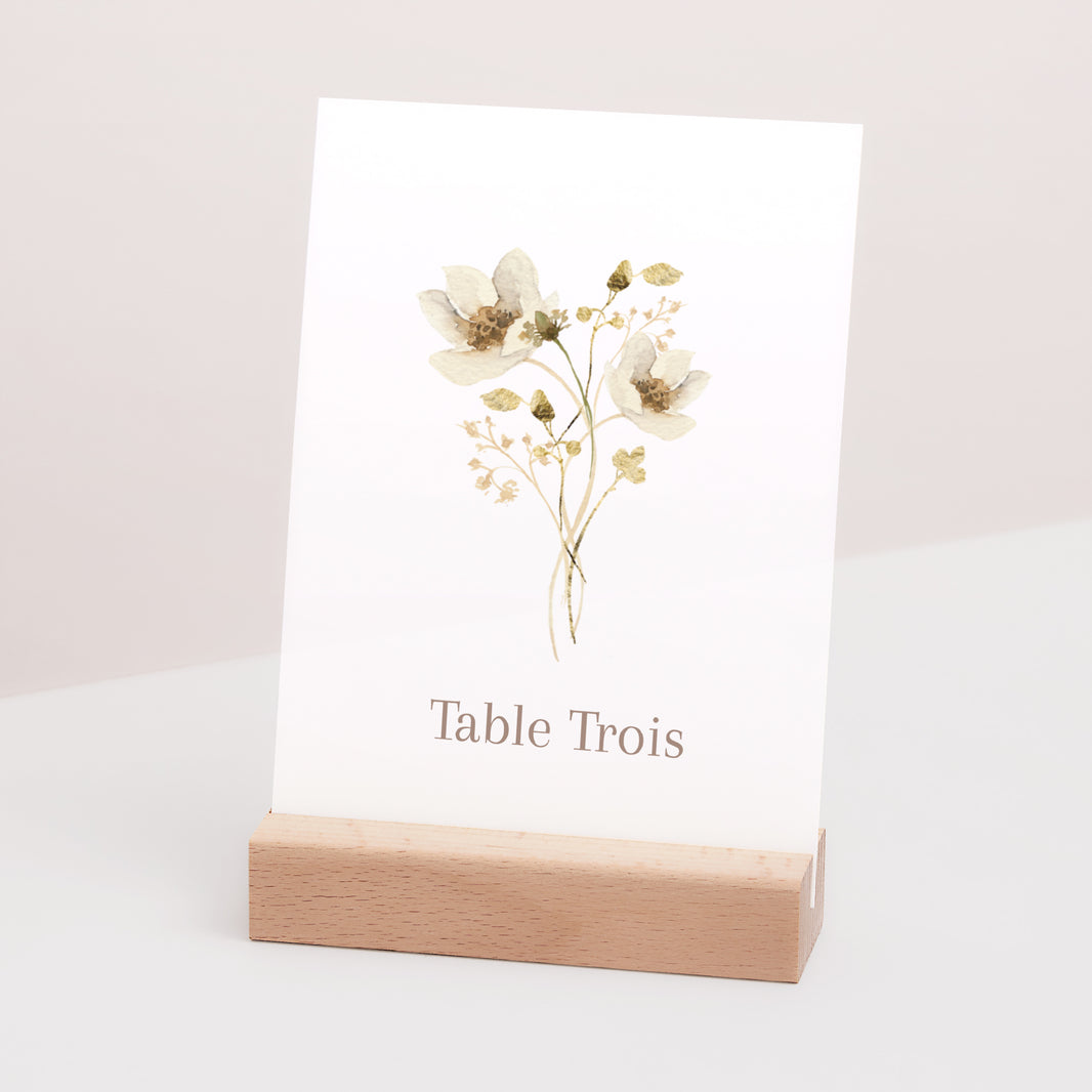 Marque table Mariage Rectangle Fleurs sauvages photo N° 3