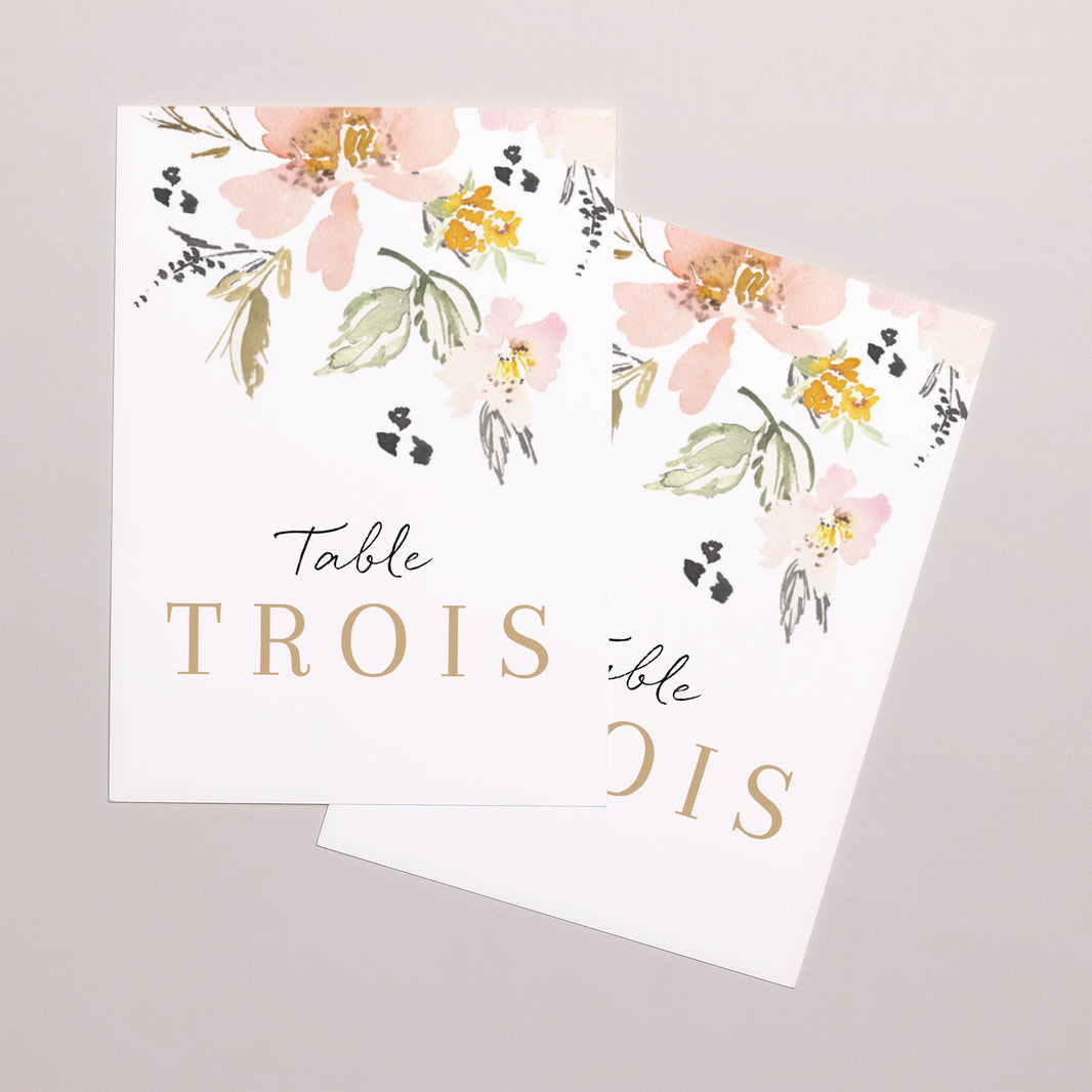 Marque table Mariage Rectangle Fleurs pop photo N° 2