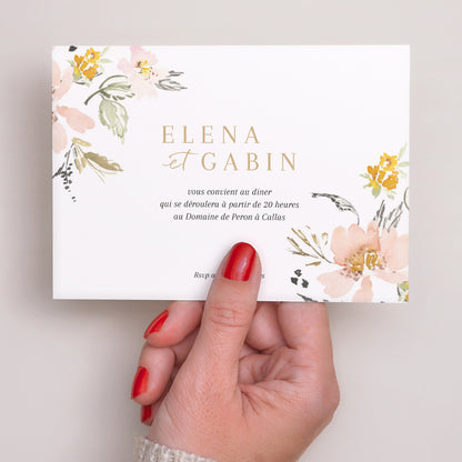 Invitations Mariage Paysage Fleurs pop photo N° 3