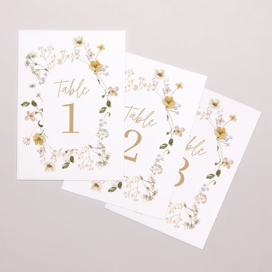 Marque table Mariage Rectangle Fleurs sauvages II photo