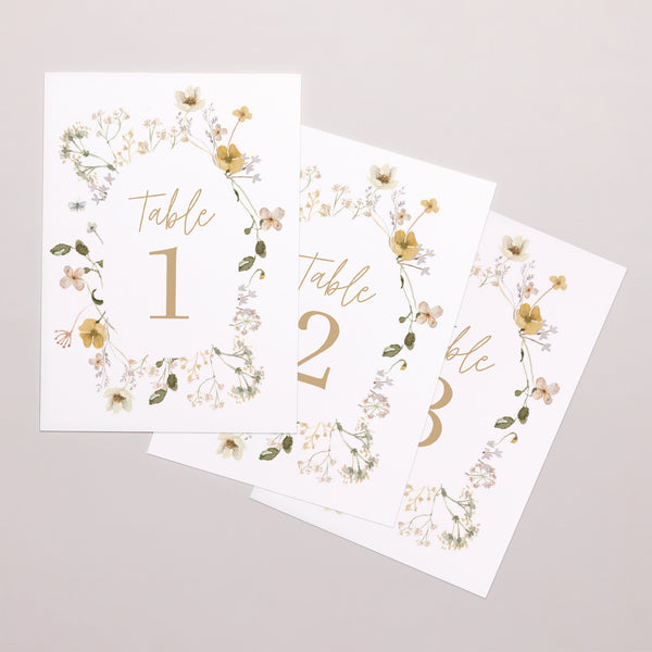 Marque table Mariage Rectangle Fleurs sauvages II photo