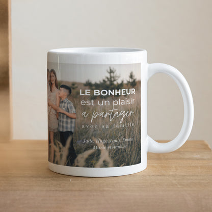 Mug Objets Blanc Le bonheur familial photo N° 1