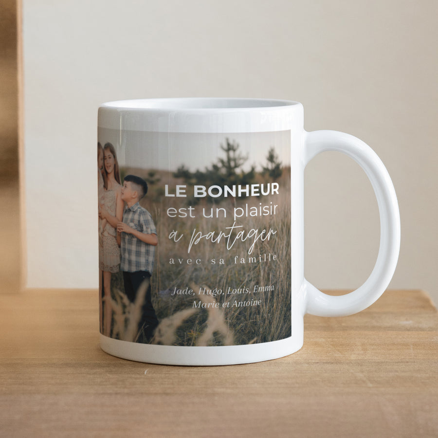Mug Objets Blanc Le bonheur familial photo