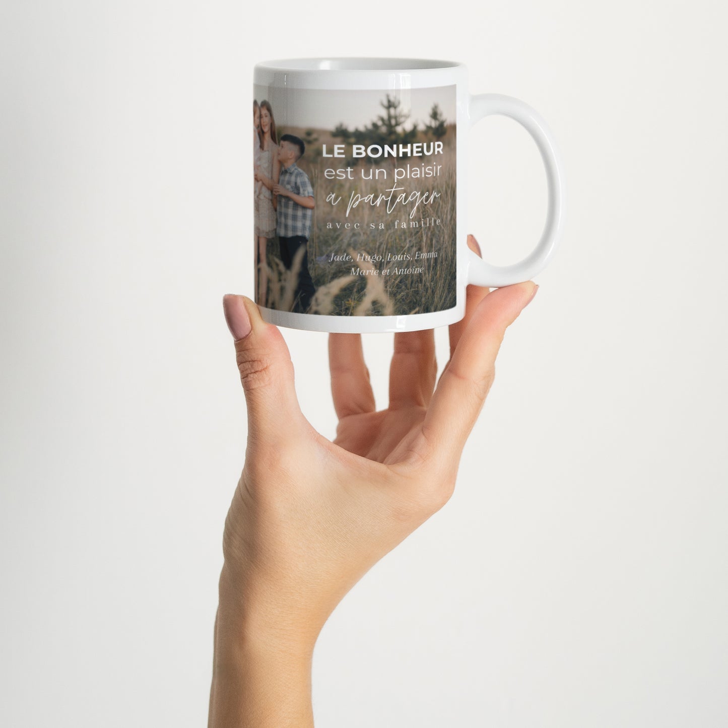 Mug Objets Blanc Le bonheur familial photo N° 2