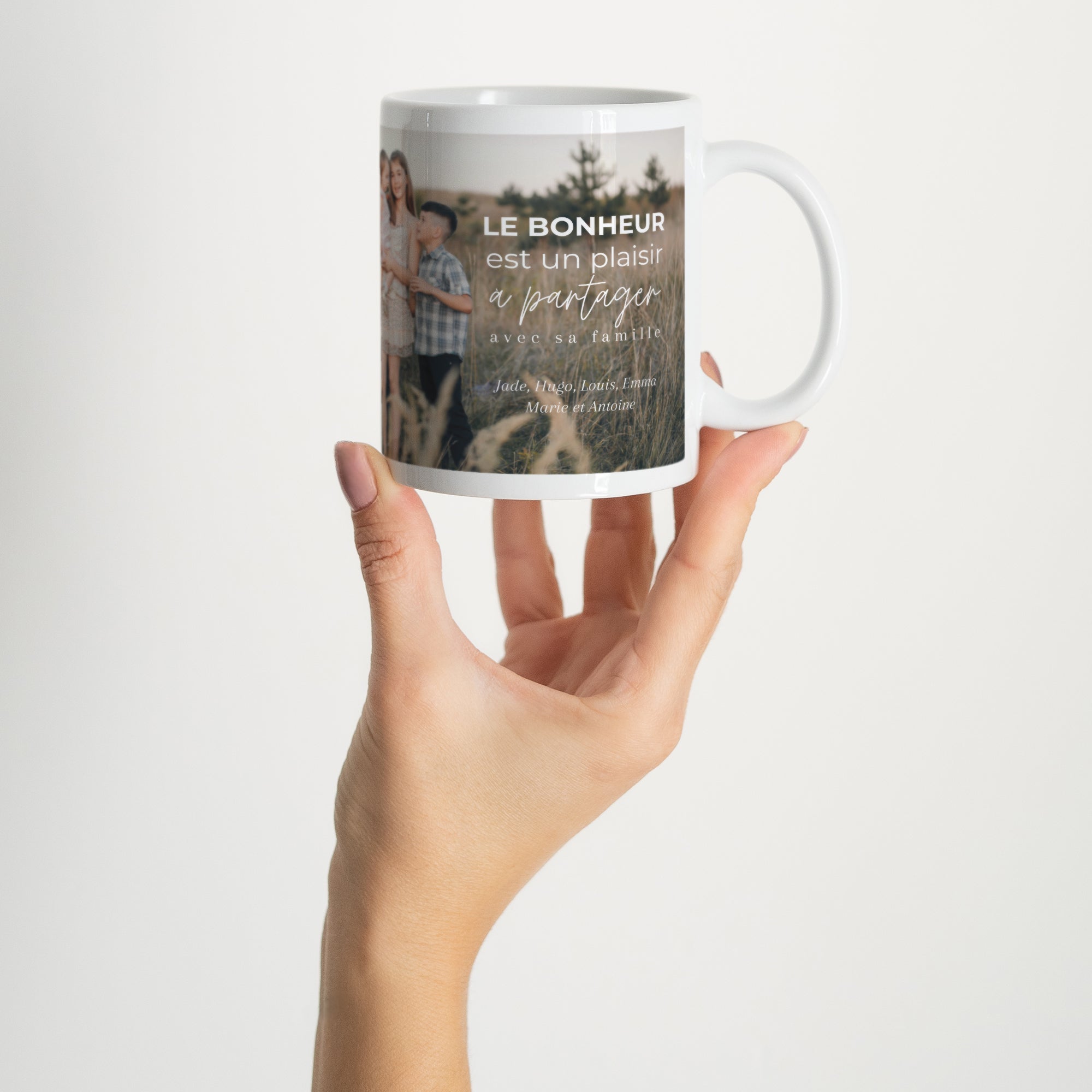 Mug Objets Blanc Le bonheur familial photo N° 2