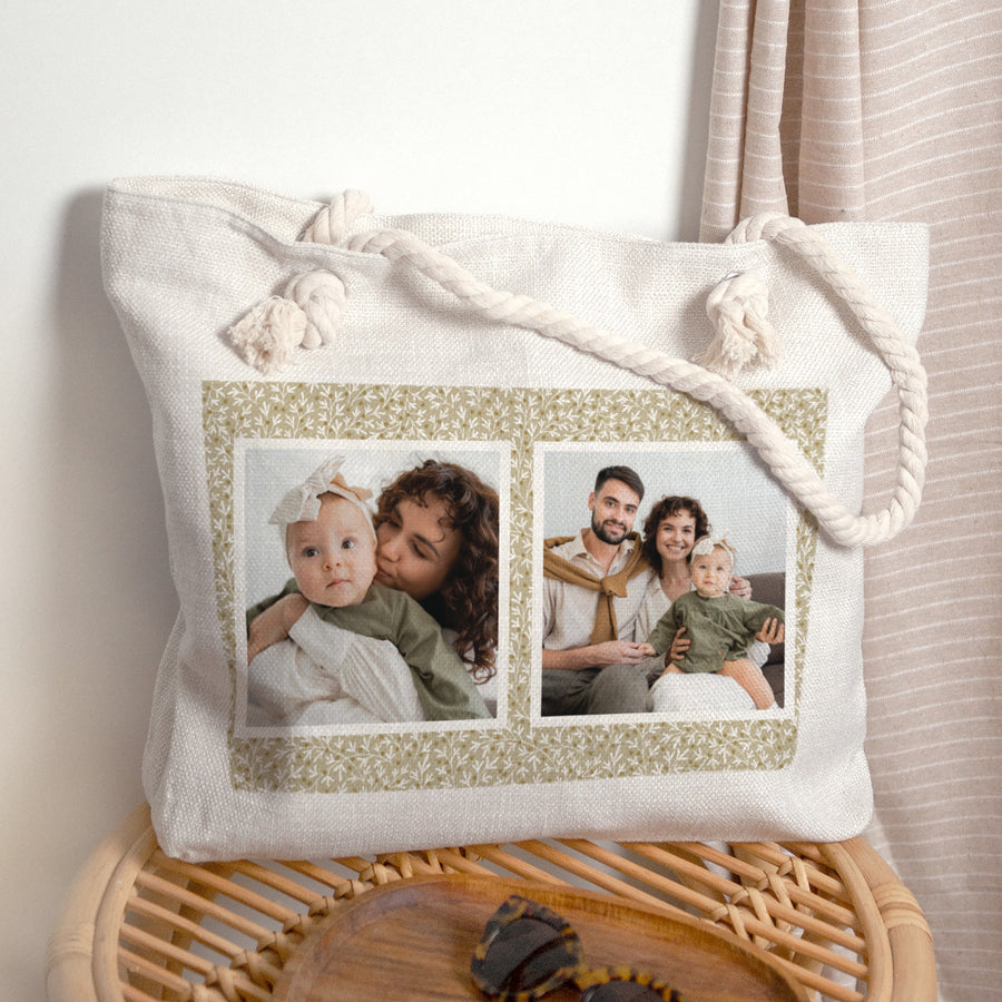 Sac cabas Objets Anse en corde Motifs Noël photo