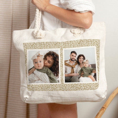 Sac cabas Objets Anse en corde Motifs Noël