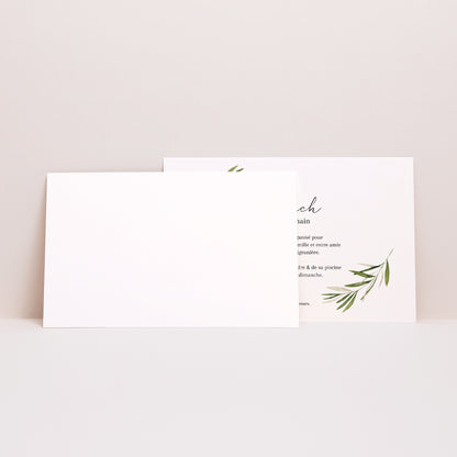 Invitations Mariage Paysage branche d'olivier photo N° 2