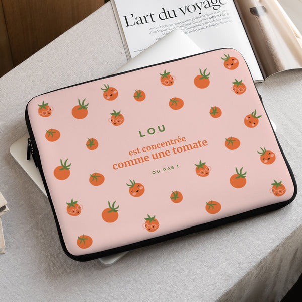 Housse ordinateur 15 pouces Concentré comme une tomate photo