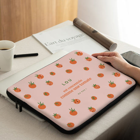 Housse ordinateur 15 pouces Concentré comme une tomate