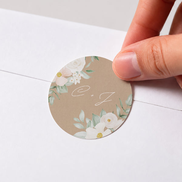 Sticker Mariage Rond Romance II photo