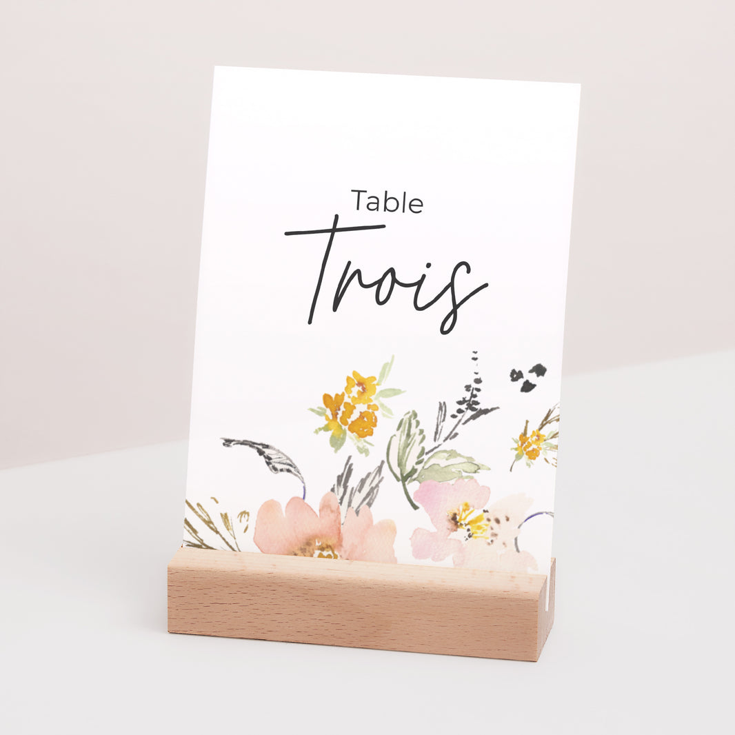 Marque table Mariage Rectangle fleurs pop 2 photo N° 3