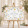 Panneau bienvenue Mariage Paysage 90 x 60 cm Fleurs pop II photo N° 1