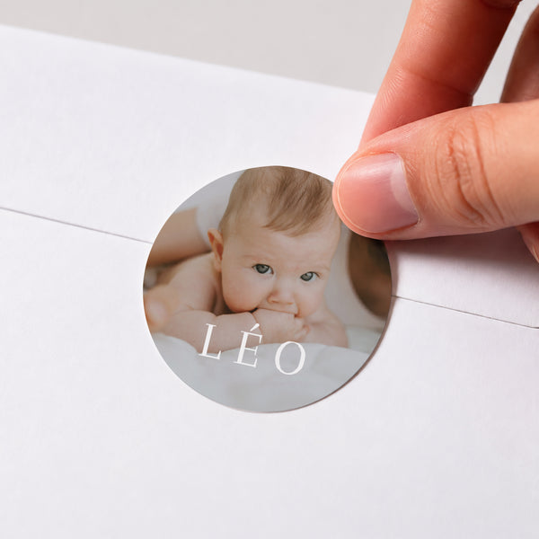 Sticker Naissance Rond Portrait de star photo