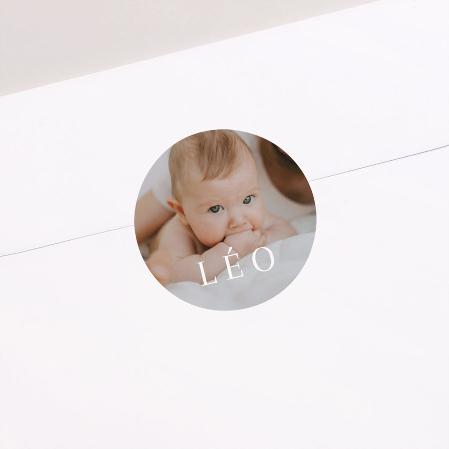 Sticker Naissance Rond Portrait de star photo