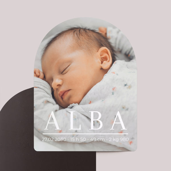 Faire-part Naissance Lot de 8, magnétique, arche A star is born photo
