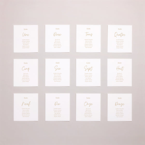 Plan de table Mariage Lot de 12 Shakespeare photo
