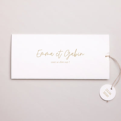 Faire-part mariage blanc